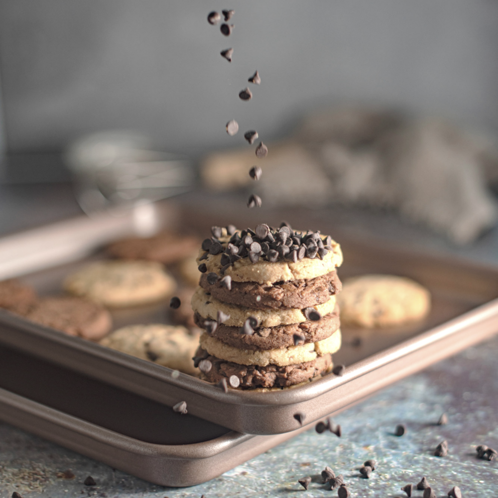 cookie baking sheets for oven nonstick nontoxic non stick non toxic_ bpa pfoa free cookie tray trays best carbon steel happiels baking ware baking pans