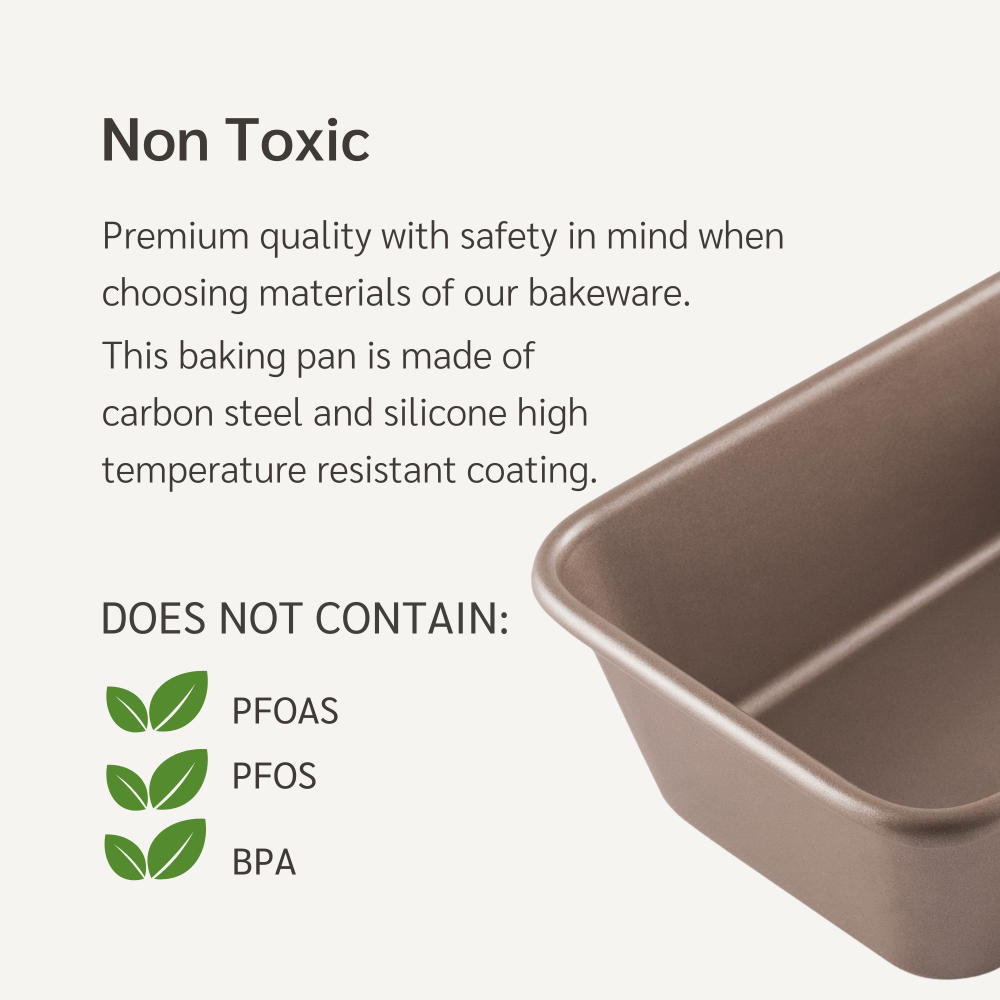 happiels nonstick PFOA, BPA free bread pan non stick toxic loaf pans best nontoxic & tin 9x5 banana tins 5x9 mold 9 x 5 molds bakeware for baking 9 9x 5x x5