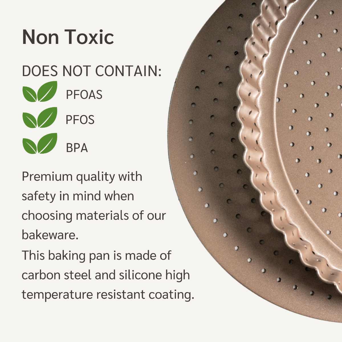 9'' Tart Pan With Removable Bottom Perforated
